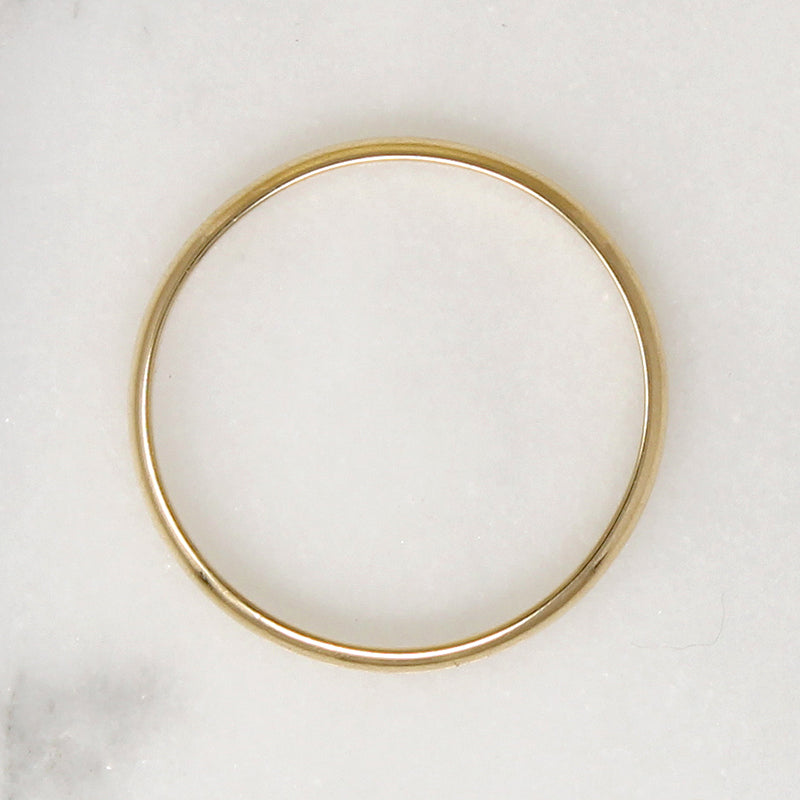 Slender 10k Gold Vintage Wedding Band Size 7