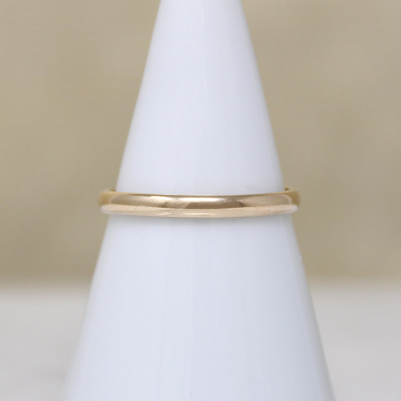 Slim 10k Gold Vintage Wedding Band Size 6.25