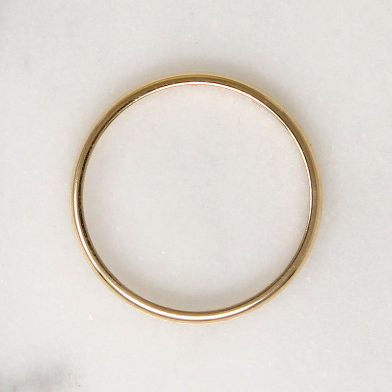Slim 10k Gold Vintage Wedding Band Size 6.25