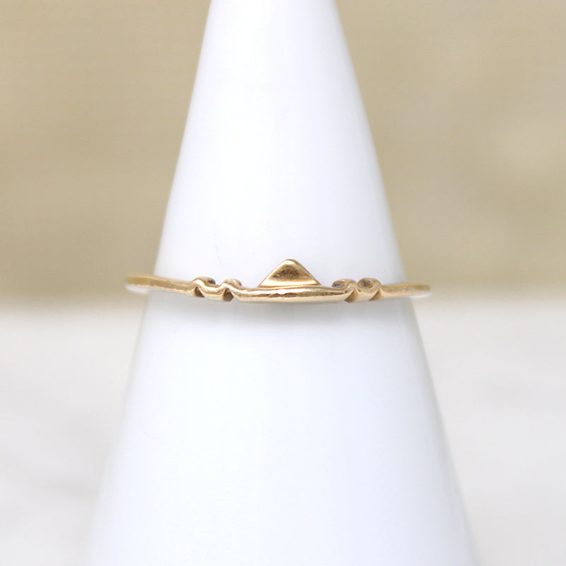 Dainty 14k Gold Puzzle Ring Band