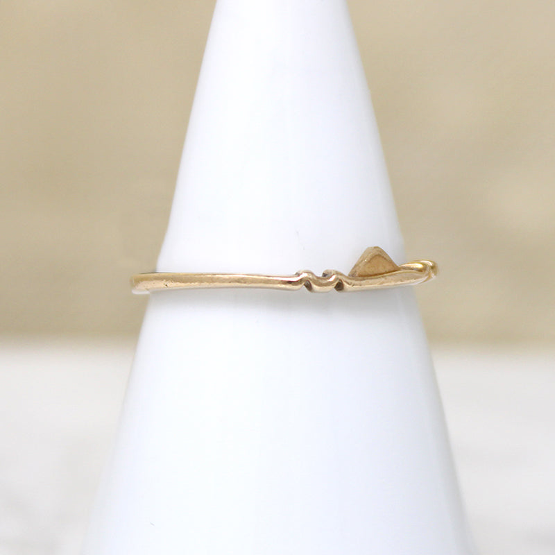 Dainty 14k Gold Puzzle Ring Band