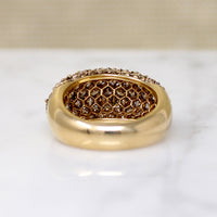 Golden Diamond Pavé on 18k Bombé Ring
