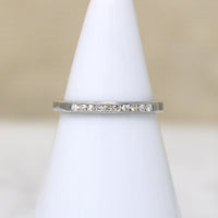 Dainty Diamond & 18k White Gold Band
