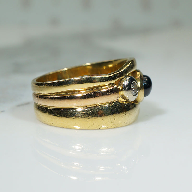 Manfredi 18k Diamond and Sapphire Ring