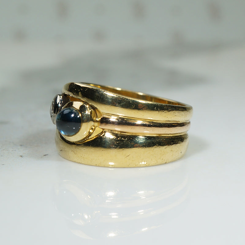 Manfredi 18k Diamond and Sapphire Ring