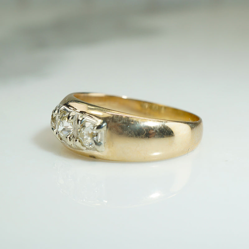 Old Mine Cut Solitaire Engagement Ring