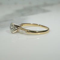 Classic Diamond Engagement Ring with Baguette Sides
