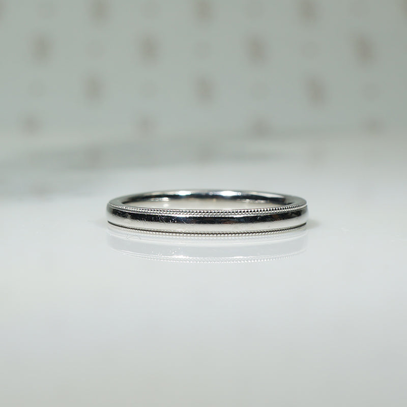 Vintage Platinum Wedding Band