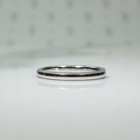 Vintage Platinum Wedding Band