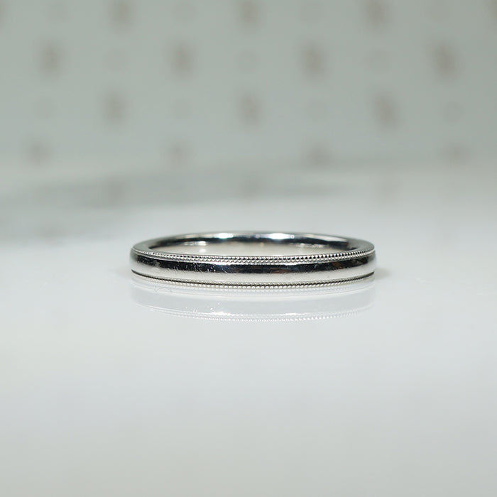 Vintage Platinum Wedding Band