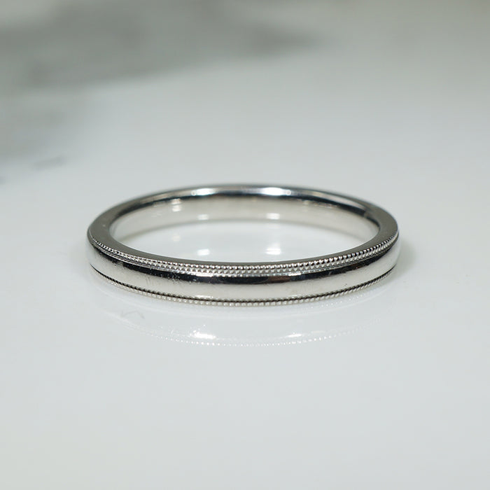 Vintage Platinum Wedding Band