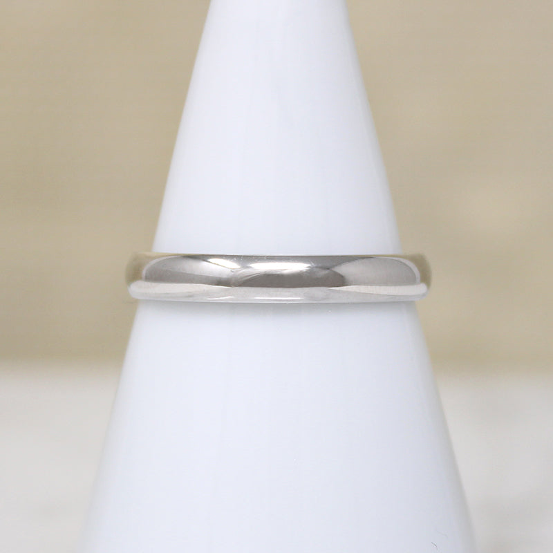 Icy Platinum Half Round Wedding Band