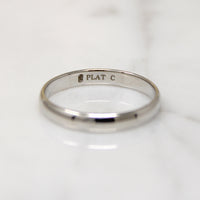 Icy Platinum Half Round Wedding Band