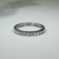 French Platinum Diamond Eternity Band