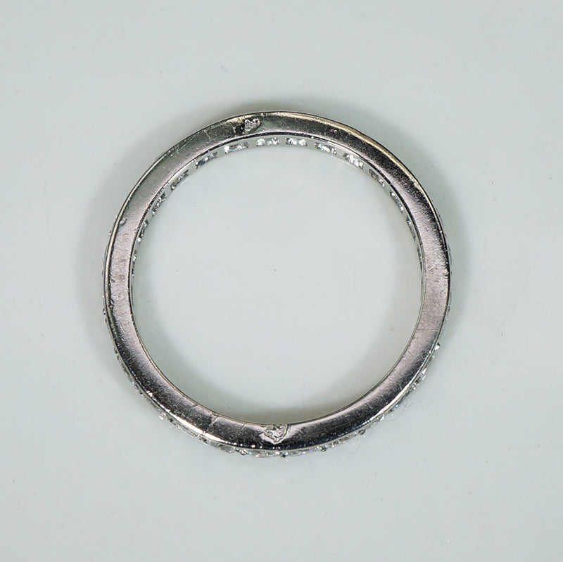 French Platinum Diamond Eternity Band