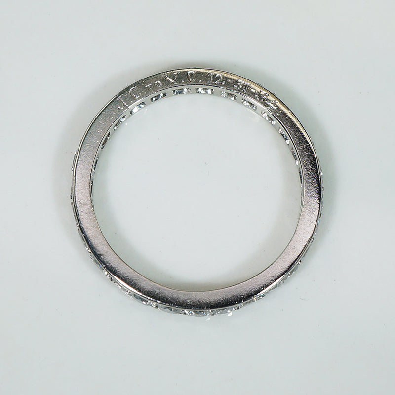 French Platinum Diamond Eternity Band