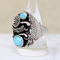 Fantastical Silver & Turquoise Signet Ring
