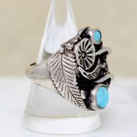 Fantastical Silver & Turquoise Signet Ring