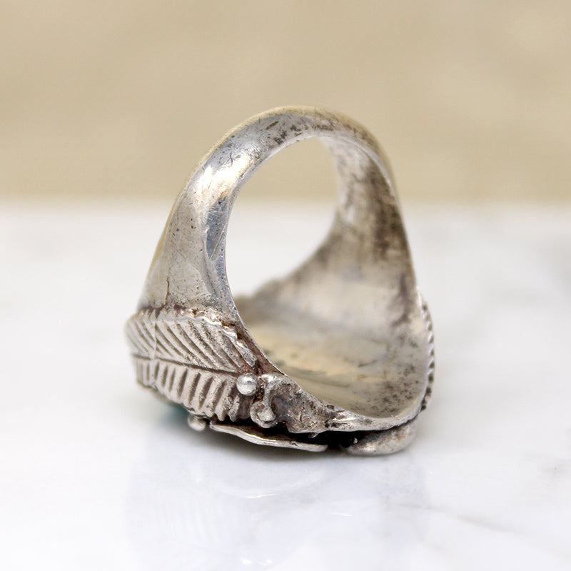 Fantastical Silver & Turquoise Signet Ring