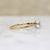 Petite Marquis Diamond in Two-Tone 10k Gold Solitaire