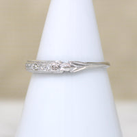 Delicate White Gold & Diamond Art Deco Band