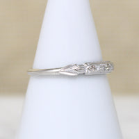 Delicate White Gold & Diamond Art Deco Band