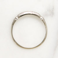 Delicate White Gold & Diamond Art Deco Band