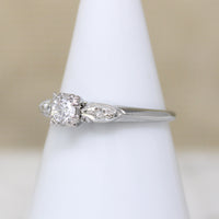 Refined Old European Cut Diamond Engagement Ring