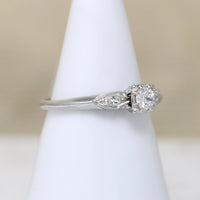 Refined Old European Cut Diamond Engagement Ring