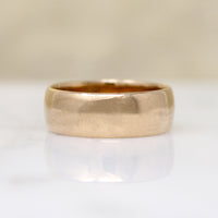 Wide 10k Gold Half Round Band Size 6.5