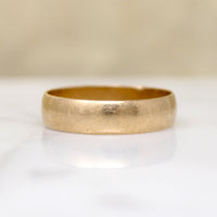 Timeless Half Round 14k Gold Band Size 11.5