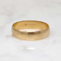 Timeless Half Round 14k Gold Band Size 11.5