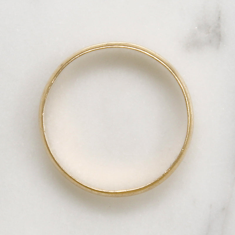 Timeless Half Round 14k Gold Band Size 11.5