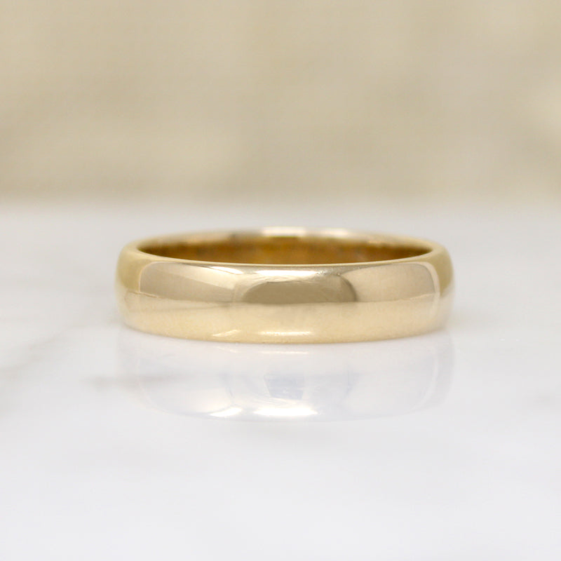 Satisfying Size 11.5 14k Gold Wedding Band 