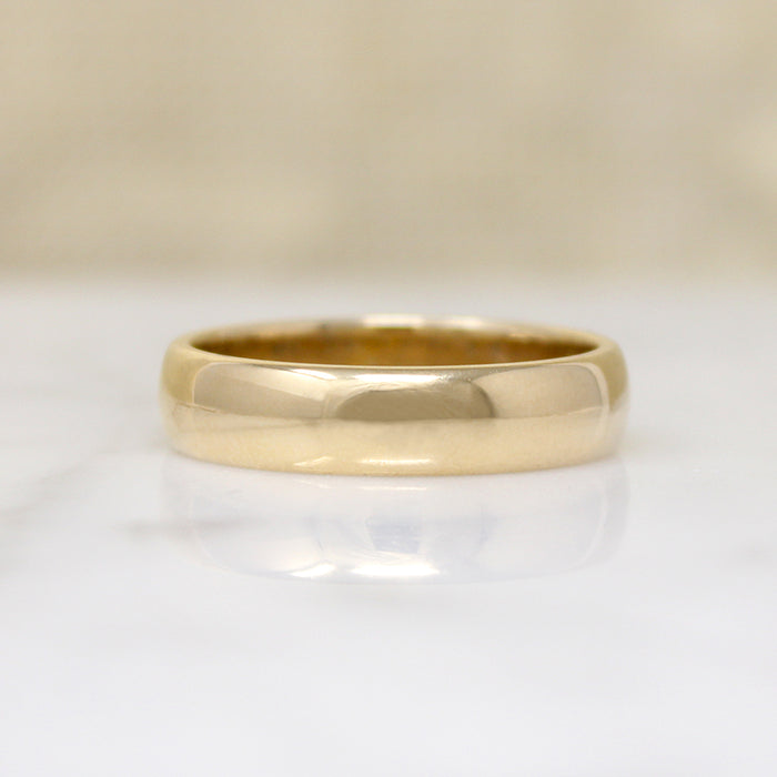 Satisfying Size 11.5 14k Gold Wedding Band 