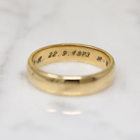 Satisfying Size 11.5 14k Gold Wedding Band 