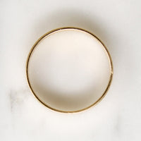 Wide Flat 14k Gold Band with Latin Inscription