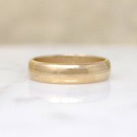Heavy Half Round 14k Gold Wedding Band Size 10.5