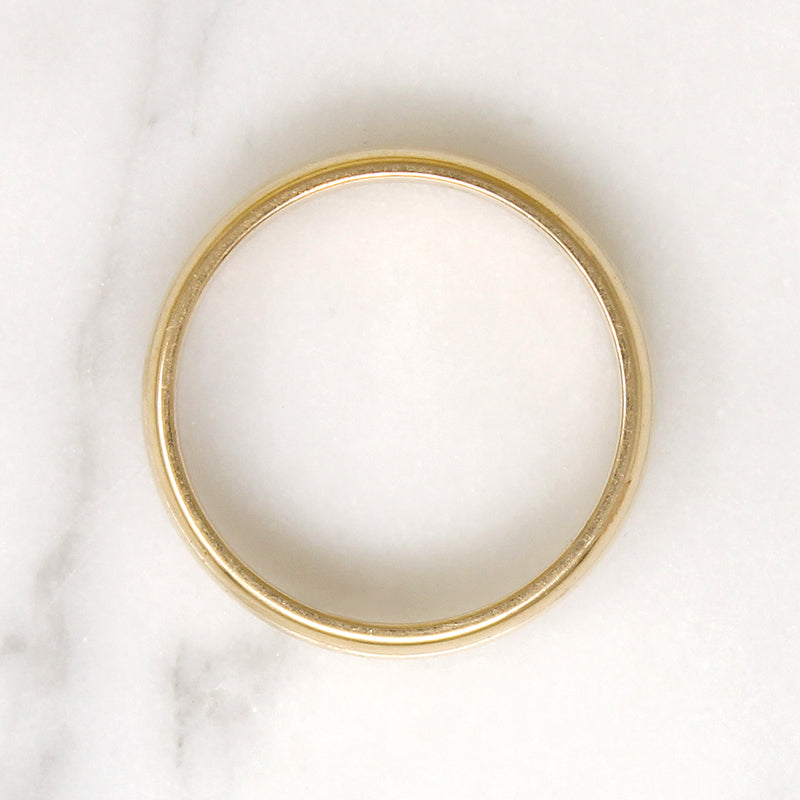 Heavy Half Round 14k Gold Wedding Band Size 10.5
