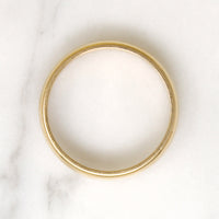 Heavy Half Round 14k Gold Wedding Band Size 10.5