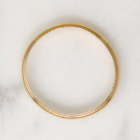 Stylish 14k Gold Edged Half Round Band Size 9.5