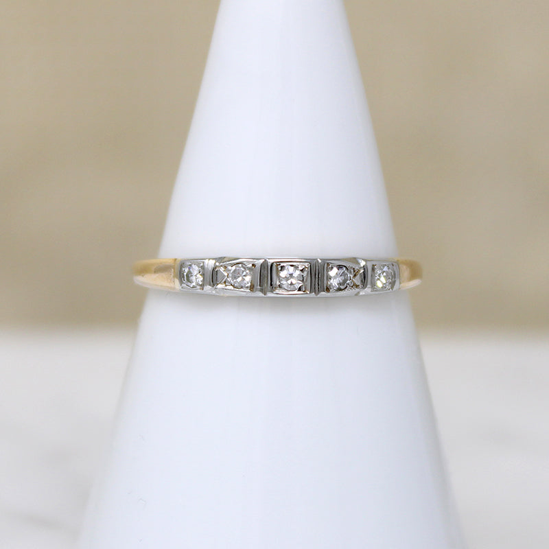 Sweet Details Diamond & Two-Tone Gold Band