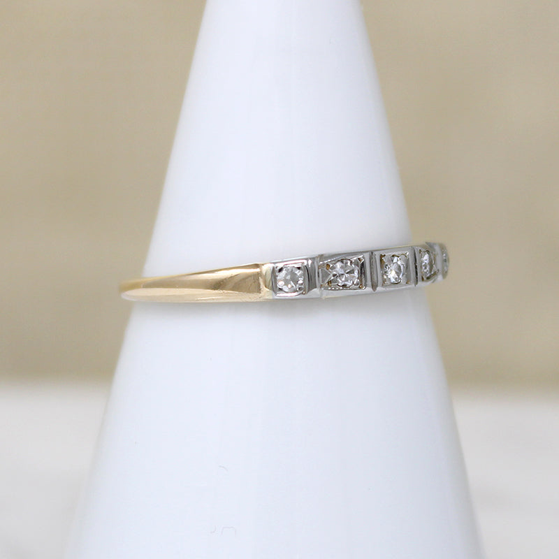 Sweet Details Diamond & Two-Tone Gold Band
