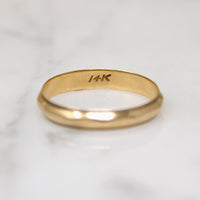 Faceted Gold Band with Milgrain Edges Size 8.75