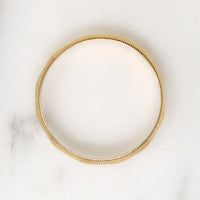 Faceted Gold Band with Milgrain Edges Size 8.75