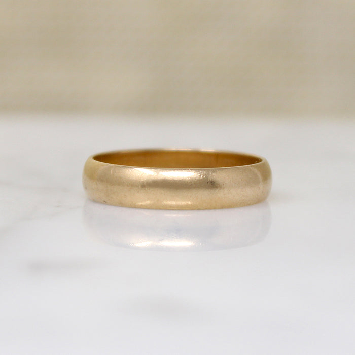 Timeless 14k Gold Half Round Band Size 5.75