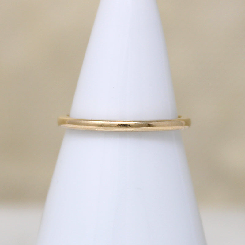 Slim Flat Edged 14k Gold Band Size 5.75
