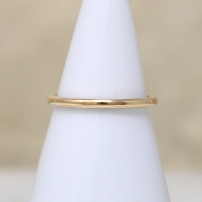 Slim Flat Edged 14k Gold Band Size 5.75