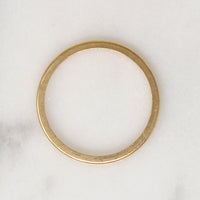 Slim Flat Edged 14k Gold Band Size 5.75