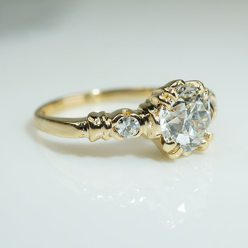 Stunning 1930s Yellow Gold & Diamond Engagement Ring